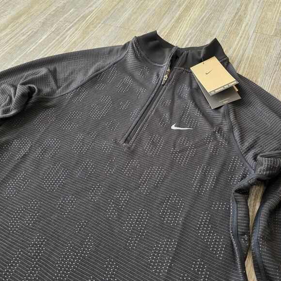 Nike Pinmacle Running Division Men's Jacket Water Repellent Black S Quarter Zip - Picture 2 of 15